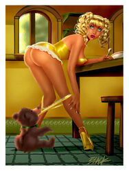 1girls anus ass baby_bear blonde_hair blue_eyes dat_ass deacon_black female goldilocks goldilocks_and_the_three_bears high_heels tagme