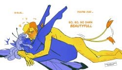 anal anal_penetration anal_sex antennae antennae_(anatomy) arm_hair blue_(deltarune) blue_body blue_hair blue_skin blush blushing blushing_at_partner blushing_male boyfriend boyfriends butterfly butterfly_wings canon_couple couple couple_(romantic) couple_sex cow_tail crying crying_male deltarune deltarune_chapter_5 femboy feminine_male gay hair hairy hairy_arms hairy_legs hairy_male in_love leg_hair love love_making making_love male male/male male_only male_penetrated male_penetrating male_penetrating_male mating_press penetration romance romantic romantic_couple romantic_sex sex side_view sub_top submissive submissive_male submissive_top tail tears wings yaoi yellow_(deltarune) yellow_body yellow_hair yellow_skin