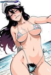 1girl 2d absurd_resolution absurdres adult ai ai-created ai_art ai_generated anime anime_coloring anime_screenshot bambietta_basterbine beach bikini bikini_bottom bikini_pull bikini_top black_hair bleach bleach:_the_thousand-year_blood_war blush bushy_pubes cleavage clothing_pull clouds cowboy_shot curvy day detailed_background digital_art dynamic_angle dynamic_pose exhibitionism exibitionism exited explicit female from_below full_body glossy glossy_body glossy_skin gorgeous grey_eyes hair_between_eyes hairy hairy_pussy half-closed_eyes hat hentai hi_res high_contrast high_quality high_resolution highres hirsute huge_breasts in_heat large_breasts long_hair looking_at_viewer low_angle masturbation micro_bikini midriff narrow_waist navel nsfw ocean outdoors panty_pull patreon peaked_cap perfect_anatomy pervert_female plump presenting pubic_hair pulling_own_clothes purple_hair rating_explicit sand sea sexy sexy_body sexy_female sexy_pose shiny_skin sideboob sky smile smirk soft_shading solo solo_focus source_anime standing string_bikini teasing teasing_viewer thick_thighs tite_kubo_style underboob voluptuous voluptuous_body voluptuous_female water waves white_headwear wide_hips