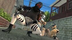 16:9 3d_(artwork) abs armored_female arrested asshole big_ass big_breasts breasts combine_assassin_(half-life_series) combine_elite_(half-life_series) combine_soldier_(half-life_series) completely_nude_female feet fingering gaped_anus gaped_pussy glowing_eyes half-life_2 headcrab_zombie helmet looking_at_viewer menacing muscular pussy soles source_filmmaker thick_ass thick_hips thick_legs thick_thighs thong voluptuous zombie_girl