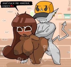 2026 background breasts brown_body brown_eyes brown_hair brown_skin chocolate chubby chubby_female cocoa cocoa_cookie cookie cookie_run curvy dick digital_media_(artwork) dominant domination dress duo esmox_(mr_esmox) female female_only femsub genitals hat male male/female male_penetrating maledom mr_esmox penis self_insert sex tagme text vaginal_fluids vaginal_penetration video_games