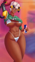 arm_up ass big_breast bikini bikini_bottom breasts gta_vi_cover_girl maisie_(brawl_stars) mmf47 thick_thighs topwear