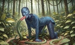 ai_generated alien_girl animated blowjob blue_skin blue_skinned_female farscape forest loop no_sound outdoors pa'u_zotoh_zhaan plant plant_tentacle sideview siergiej313131 tagme tentacle tentacle_sex video