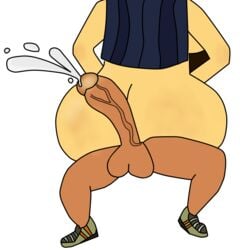 1boy 1boy1girl 1girls balls big_balls big_breasts big_butt big_penis blue_hair butt cum cumshot elmaticp emma_(tdi) female hyper_penis noah_(tdi) penis the_ridonculous_race thick_penis thick_thighs total_drama_island unseen_male_face