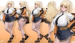 1girls anom3dsculptor leopard_print panties skirt tagme
