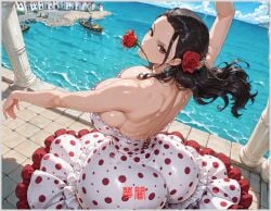 1girl 1girls ai_assisted ai_generated big_ass big_breasts black_hair dancer dancing ebony ebony_female from_above high_resolution highres long_hair looking_at_viewer one_piece patreon patreon_exclusive patreon_username princess viola_(one_piece) voluptuous voluptuous_female yametastudio