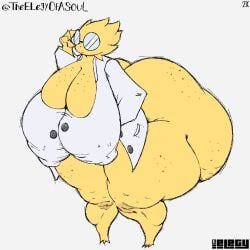 1girls alphys alphys_(undertale) artist_name artist_signature ass big_ass big_boobs big_breasts boobs breasts deltarune freckled_face freckles freckles_on_ass freckles_on_breasts freckles_on_face furry huge_ass huge_boobs huge_breasts labcoat neckline nerd nerdy nerdy_female no_pants scalie sexy simple_background tagme tail theelegyofasoul thighs twitter_username undertale_(series) yellow_body yellow_skin