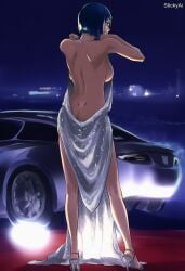 accurate_art_style ai_generated anime_coloring bleach curvy emilou_apacci female female_only mature mature_female milf pinup solo solo_female solo_focus stickyai