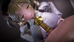 1boy 1girls 3d 3d_animation animated between_breasts big_breasts blonde_hair blush boobjob breast_press breast_squeeze breasts breasts_squeezed_together censored cleavage clothing cum cum_between_breasts drill_hair ejaculation ejaculation_between_breasts erect_nipples erect_nipples_under_clothes female female_focus grabbing_breasts hair_ornament happy_paizuri hat huge_breasts large_areolae large_breasts light-skinned_female light_skin longer_than_30_seconds looking_at_viewer looking_pleasured mahou_shoujo_madoka_magica male male_penetrating mosaic_censoring nipples_visible_through_clothing no_bra paizuri paizuri_lead_by_female paizuri_under_clothes pov puffy_areola puffy_nipples smile sound sound_effects straight tagme taka84 teenager titjob tomoe_mami twin_drills upper_body video yellow_eyes