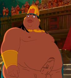 chief_tannabok dreamworks erection fat fat_man male male_only naked obese obese_male overweight overweight_male the_road_to_el_dorado