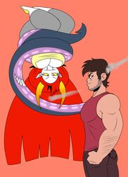 burned caught demon_girl frostbiteboi hanging_upside_down hekapoo marco_diaz star_vs_the_forces_of_evil tentacle thicc-verse thick_thighs voluptuous wide_hips