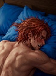 1boy anal gay male male_only moaning one_piece red_hair shanks