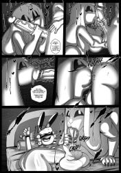 1boy 1girls balls balls_rest bed blowjob boobs breasts bunny_ears bunny_girl carotte_(bunnyprayers) claws cock comic domino_mask eyelashes fellatio furry greyscale handjob holding_penis horny horny_female horny_male huge_cock huge_penis kemonomimi long_nails lying_on_back lying_on_bed male_north_(north_star_500) nails north_star_500 oral oral_sex paws penis resting_balls saliva sideboob smile smiling spanish_text taller_female testicles text twitter_user_oc veiny_cock veiny_penis
