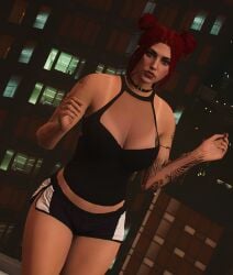 booty_shorts grand_theft_auto grand_theft_auto_v nopixel posing tan_lines tatianna_donatacci workout_clothes