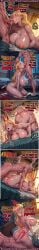 1boy 1girl ai_generated bed bedroom blonde_hair chainsaw_man comic creampie cum cum_in_mouth cum_on_body cum_on_breasts cum_on_face deepthroat demon_horns doggystyle drooling english_text fellatio horns huge_ass huge_breasts huge_penis internal_cumshot kneeling large_areolae missionary multiple_panels muscular_male naked nipples penetration power_(chainsaw_man) rampa69 saliva sex sweat uncensored vaginal_penetration veiny_penis x-ray yellow_eyes