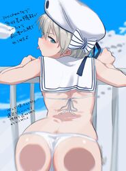 1girls ass bikini bouen_(artist) kantai_collection short_hair z1_leberecht_maass_(kantai_collection)