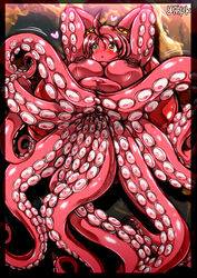 1girls anthro blush breasts cephalopod coleoid female genitals hair hi_res marine mollusk nipples non-mammal_breasts nude octopodiform octopus octopus_girl scylla solo tentacle ymbk