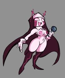 1girls big_breasts blush_stickers boots breasts edit female friday_night_funkin friday_night_funkin_mod gloves grey_background high_heel_boots holding_object hourglass_figure microphone mid-fight_masses mid_fight_masses mostly_nude naked naked_female navel nipples nun nun's_habit pink_body pink_skin pussy sarvente_(dokki.doodlez) smile solo standing tagme thick_thighs thigh_boots traced