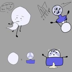 battle_for_dream_island bfdi cold creampie cum fanny_(bfdi) object_in_pussy object_shows snowball_(bfdi) testicles tpot