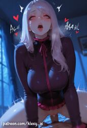 1boy 1girls ai_generated ass ass_focus ass_grab big_ass big_breasts blush breast_grab breasts clothes clothing cute cute_face female female_focus female_on_top large_ass large_breasts light-skinned_female light_skin long_hair looking_at_viewer nipples open_mouth overlord_(maruyama) penis penis_in_pussy pink_hair pink_nipples pussy red_eyes sexy sexy_body sexy_female shalltear_bloodfallen younger_female
