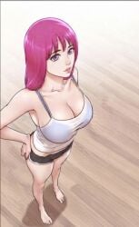 baddie female female_only hot_girl hottie manhwa pink_hair