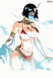 accurate_art_style ai_generated anime_coloring bleach curvy emilou_apacci female female_only mature mature_female milf pinup solo solo_female solo_focus stickyai