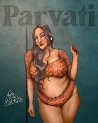 1girls ada_lovelaced aged_up bbw big_breasts bindi black_hair breasts chubby chubby_female cleavage dark-skinned_female dark_skin female female_only harry_potter huge_breasts indian indian_female parvati_patil pudgy_belly solo solo_female thick_thighs voluptuous voluptuous_female