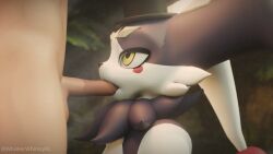 3d 3d_animation animated anthro anthro_female blender blowjob clothed clothed_sex cum_in_mouth deepthroat dupin_(pal) fellatio forest forest_background furry furry_ears furry_female human_on_anthro interspecies jester kneeling_oral_position magic_user male_on_anthro multicolored_body oral oral_penetration oral_sex palworld seriuswolf_(modeler) short_playtime sound sound_warning standing tagme top_hat video whiskerwhimsy white_body yellow_eyes