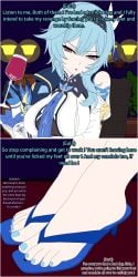 eula_(genshin_impact) feet giantess sandals slave