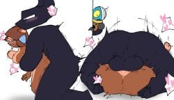 1girls 2boys big_balls blush demon dominant edit enigi09_(edit) furry furry_female interspecies mating_press ntr oc octopus original_character size_difference squirrel tongue_out vaginal_penetration wyimstuck_(artist)
