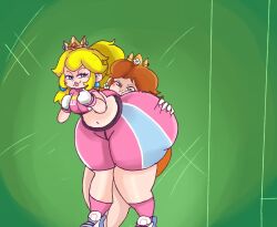2girls ass ass_focus ass_on_face big_ass blush dominant_female female female_focus female_only huge_ass imminent_fart kirbyoblue1 large_ass mario_(series) mario_strikers ninntendo princess_daisy princess_peach smug_face suffocation toxic_yuri yuri