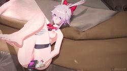 3d 3d_animation dildo evanescia_(honkai:_star_rail) female honkai:_star_rail honkai_(series) masturbation mihoyo nude pink_hair solo tagme video