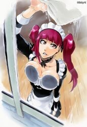 accurate_art_style ai_generated anime_coloring bleach curvy dokugamine_riruka female female_only mature mature_female milf pinup solo solo_female solo_focus stickyai