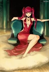 accurate_art_style ai_generated anime_coloring bleach curvy dokugamine_riruka female female_only mature mature_female milf pinup solo solo_female solo_focus stickyai