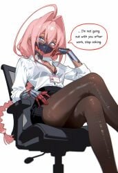 1girls blue_eyes color cyberpunk:_edgerunners cyberpunk_2077 cyberpunk_girl cyborg cyborg_girl female female_focus female_only hi_res long_hair looking_at_viewer pink_hair slim_waist solo solo_female talia_yang tan_body tan_skin thick_thighs