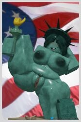 1girls 3d 3d_(artwork) 4th_of_july areolae barefoot big_breasts breasts completely_nude completely_nude_female female female_only full_body lady_liberty naked naked_female nipples nude nude_female pubic_hair pussy roblox robloxian solo solo_female standing statue_of_liberty vinarr34