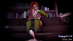 3d 3d_animated 3d_animation animated books bookshelf couch deadlock female femdom foot_on_penis footjob glasses green_stockings library looking_at_viewer macstarva male orange_hair paige_(deadlock) penis shoejob shoes sitting_on_couch skirt sound sound_effects stockings tagme thenaysayer34 thick_eyebrows thick_thighs video voice_acted