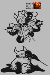 2boys 2d 2d_(artwork) after_sex after_sex_cuddling alien antennae_(anatomy) blox_cards blush briggeybruh cuddling cuddling_handjob flannel_shirt goo_creature horns imp monochrome restrained_by_tentacles roblox roblox_game shocked sketch tagme tagme_(character) tentacle tentacle_masturbation tentacle_on_male undressing undressing_another