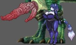 absurdly_large_cock areola_slip areolae belt blue_body blue_eyes blue_fur bodysuit braid braided_hair chest_tuft dinosaur fat_mons feral_on_female furry furry_female green_scales hair_ornament height_difference high_heels huge_breasts huge_cock huge_penis imminent_sex impossible_clothes king_redeye_(star_fox) krystal_(star_fox) large_breasts large_penis larger_male monster_cock mrdirtandgrime multiple_penises puffy_pussy reference_image reptile_penis size_difference snout tail tattoo thick_thighs thin_waist tight_clothing tight_fit tyrannosaurus_rex white_fur wide_hips