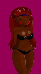 bikini brown_skin fnafhs fnafhs_z3ro red_hair thick_thighs toddy_(fnafhs) wex