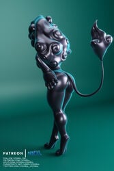 <3_eyes 2:3 absurd_res android anthro ass bose_(character) felid female heart hi_res lion machine mammal nude pantherine rear_view robot rubber solo text url voxell_voxell