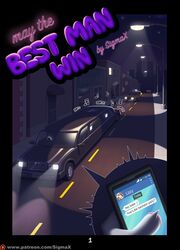 canine car comic furry limousine mike_(sigma_x) night page_1 phone sigma_x smartphone