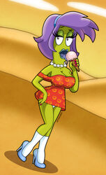 1girls female female_only high_heels panties rachel_bighead rocko's_modern_life sandybelldf skirt trans_woman transfem