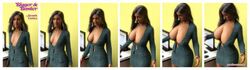 1girls 3d breast_expansion cleavage comic computer female flat_chest growth growthcomics height_growth huge_breasts large_breasts medium_breasts nipple_bulge office small_breasts voluptuous