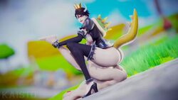 1boy 1girls 3d amazon_position animated ass bayonetta bayonetta_(character) bayonetta_2 big_ass big_penis blender bowsette_(cosplay) cosplay erection female female_on_top femdom kaisto leg_grab light-skinned_male male mario_(series) milf new_super_mario_bros._u_deluxe nintendo penis sex sound straight vaginal_penetration video witch