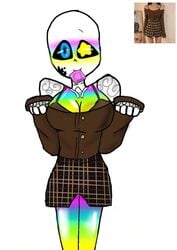 ectobody ectobreasts female female_sans genderswap genderswap_(mtf) ink_sans ink_sans_(fan_character) inktale rainbow_body rule_63 sans sans_au slepiya tagme undertale undertale_au undertale_fanfiction