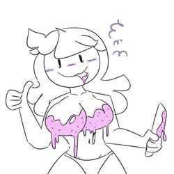 cake_batter jaiden jaiden_animations jaidenanimations knife mob_face slobbyslapper sssir sssir8 thumbs_up tongue tongue_out youtube youtuber