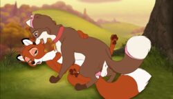 2020 2d 2d_animation animated anus balls black_body black_fur brown_body brown_fur brown_pawpads canid canine canis cheek_tuft chest_tuft collar digitigrade disney domestic_dog duo facial_tuft female female_penetrated feral feral_on_feral feral_penetrated feral_penetrating feral_penetrating_feral fox fur genitals gloves_(marking) hi_res leg_markings looking_at_another lying male male_penetrating male_penetrating_female mammal markings multicolored_body multicolored_fur on_back open_mouth orange_body orange_fur pawpads penetration penis pink_body pink_eyes pink_fur quadruped red_body red_fur sex short_playtime socks_(marking) straight the_fox_and_the_hound tongue tongue_out tuft tuwka vaginal_penetration vixey white_body white_fur