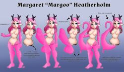 1futa amputee antlers character_sheet futanari huge_cock huge_penis kainokimi kemonomimi long_ears margoo_heatherholm original_character pale-skinned_female pale_skin penis pink_hair pussy quadruple_amputee slime slime_girl slime_penis solo tentacle_penis text vagina