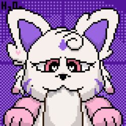 <3_eyes 1:1 anglo_(anglo) animated anthro blinking duo fan_character fellatio female first_person_view fur genitals gif h2o2 heart loop male markings mienshao nintendo oral penile penis pink_eyes pink_paws pixel_art pokémon_(species) pokemon purple_markings sex short_playtime snout straight video_games white_body white_fur